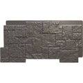 Ekena Millwork 49"W x 24 1/2"H x 1 1/4"D Castle Rock Stacked Stone, StoneWall Faux Stone Siding Panel, Slate Gray PNU24X48CRSG